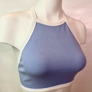 New GARAGE Sporty Lilac Halter Tie Crop Top